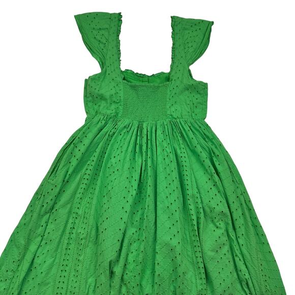 Urban Outfitters Boho Eyelet Cotton Sexy Maxi Sundress Women's Size Medium - Picture 6 of 13